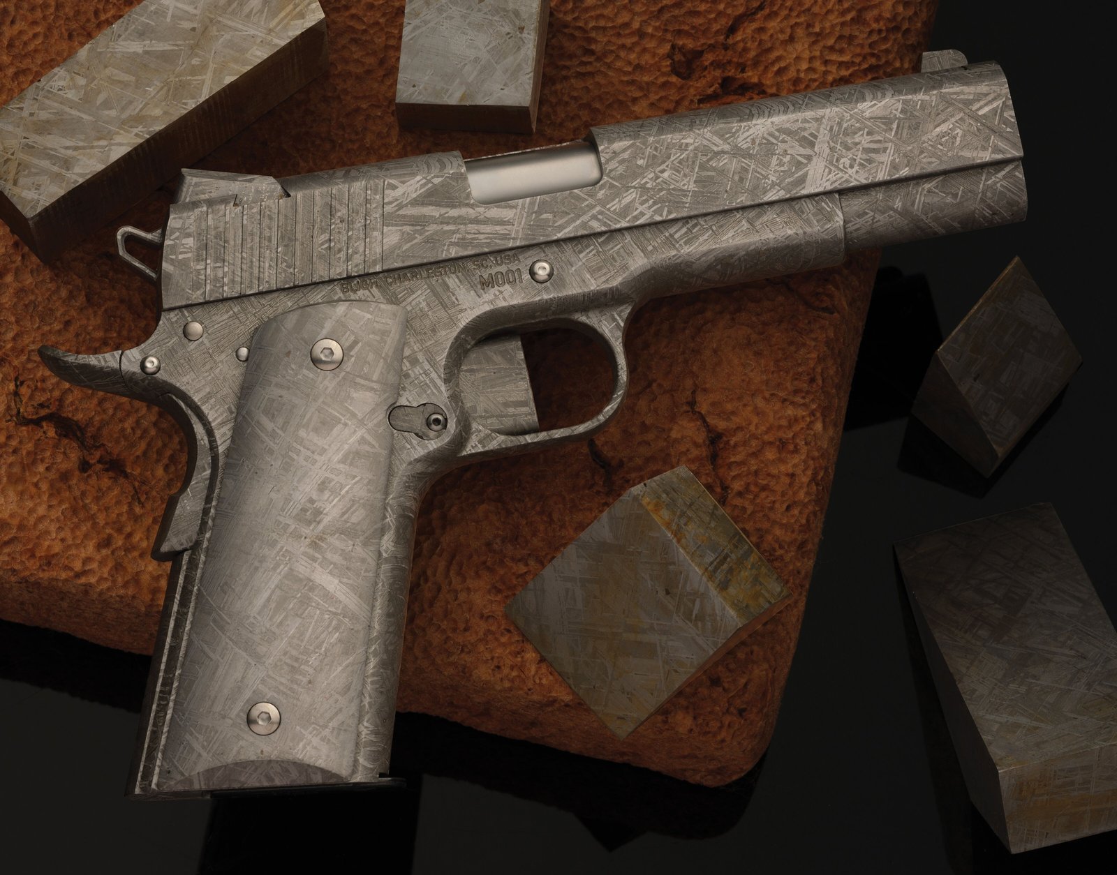 Pistolet 1911 Bligh The Meteorite en fer meteoritique