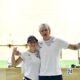Camille Jedrzejewski et Theo Moczko célèbrent leur victoire au pistolet 10 m mixte à la Coupe du monde du Caire