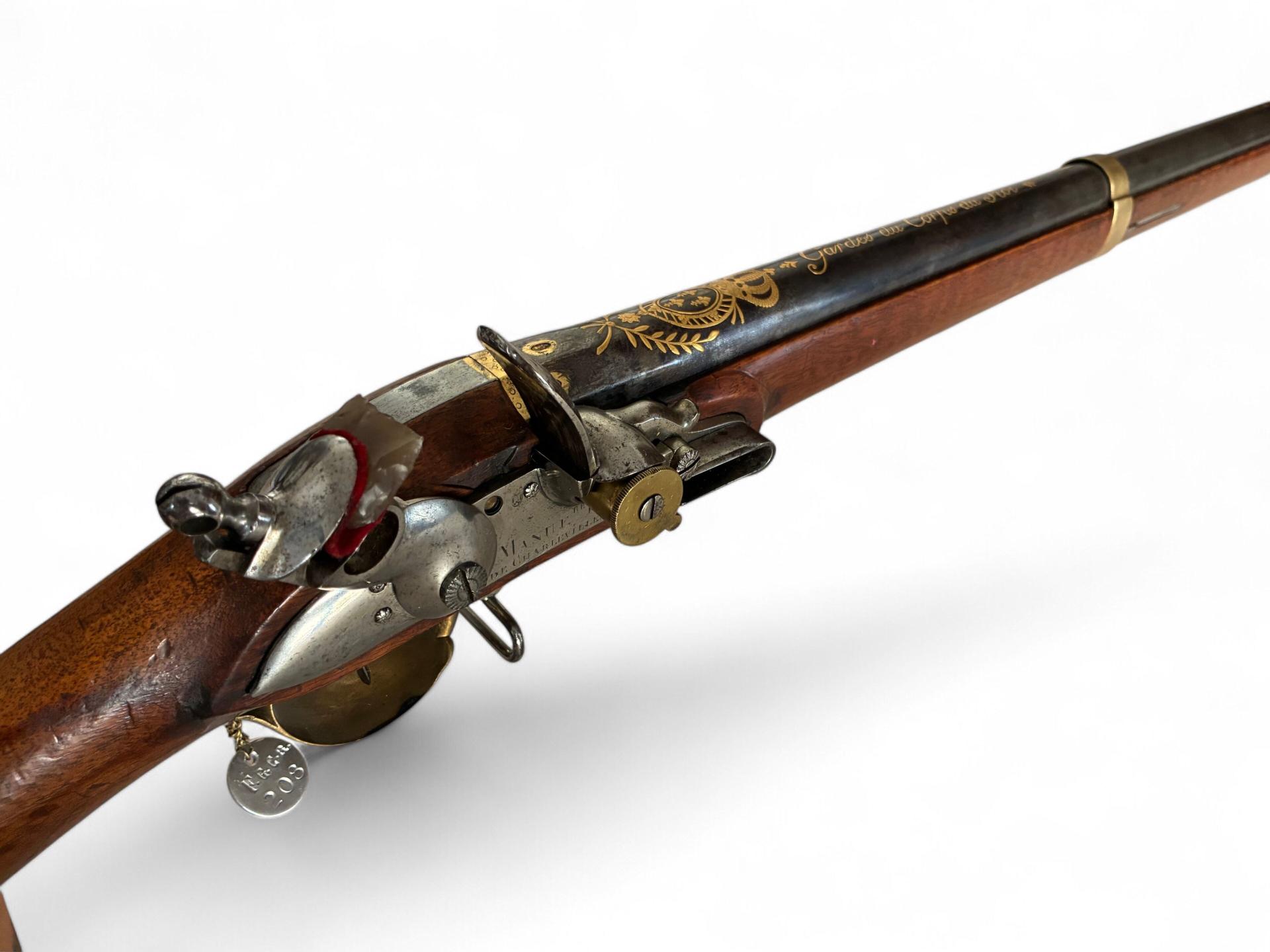 Fusil à silex des Gardes du Corps du Roi modèle 1814, lot 133 de la vente de Nîmes